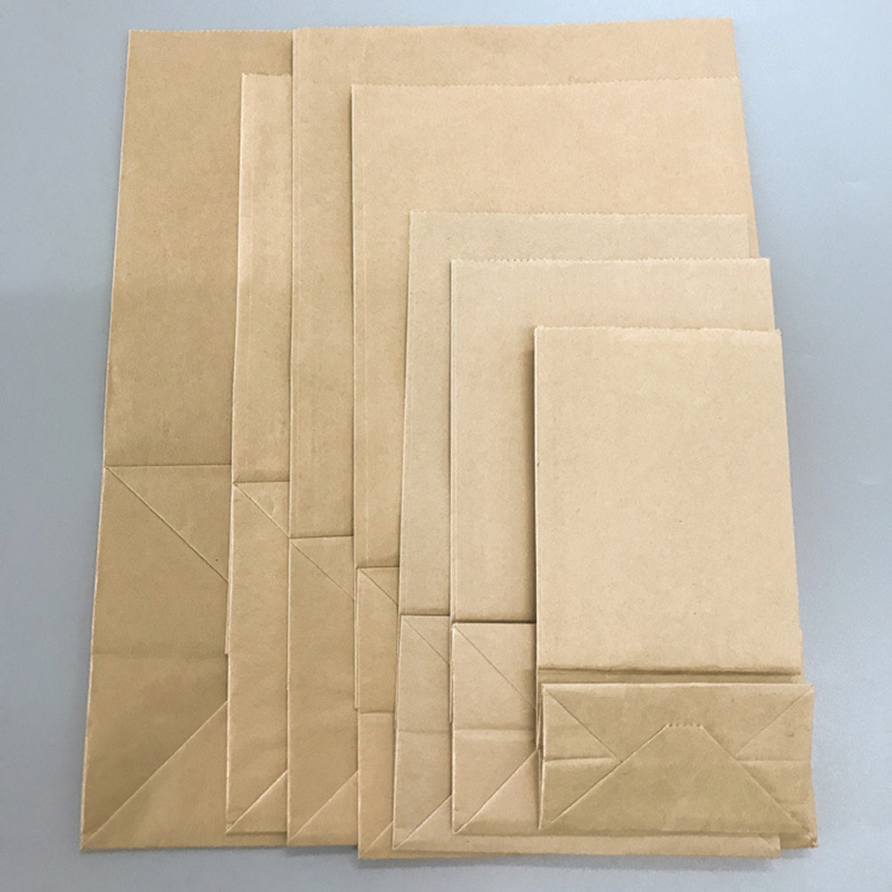 Food In Snacks - 100Pcs Kraft Paper Food Grade Open