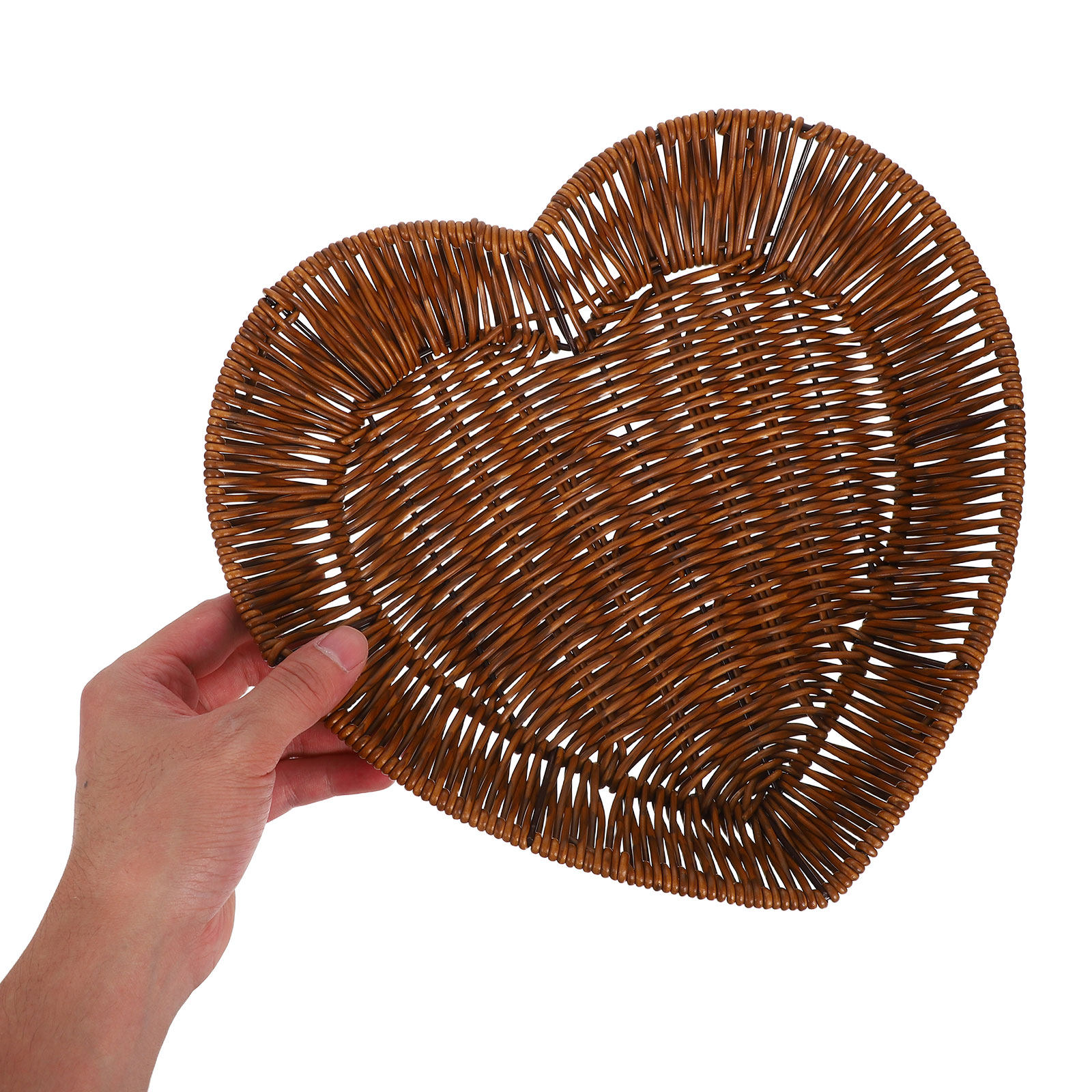 Food And Snacks For Picnic - 2pcs Heart Rattan Basket Woven Storage