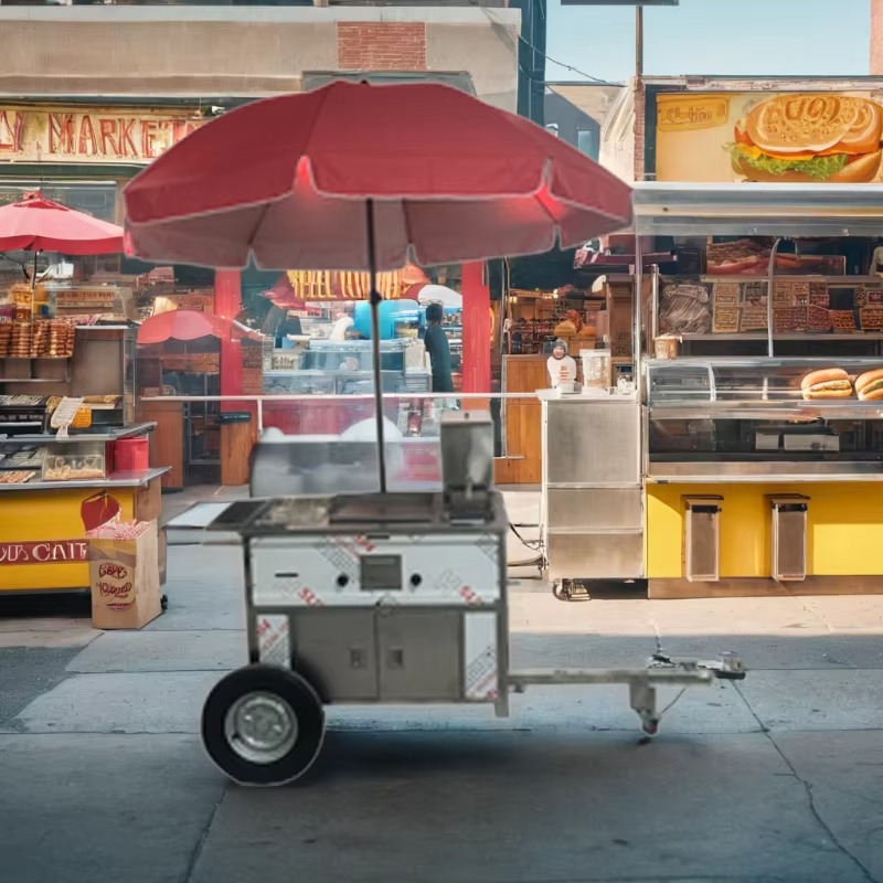 Compact Mobile Snack Food Cart - đánh giá và giá Snacks Food Stall
