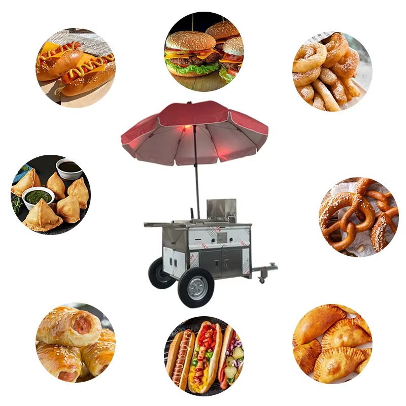 Compact Mobile Snack Food Cart - đánh giá và giá Snacks Food Stall