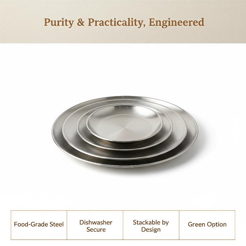Stainless Steel Plate Food Gra - đánh giá và giá Korean Food Snacks