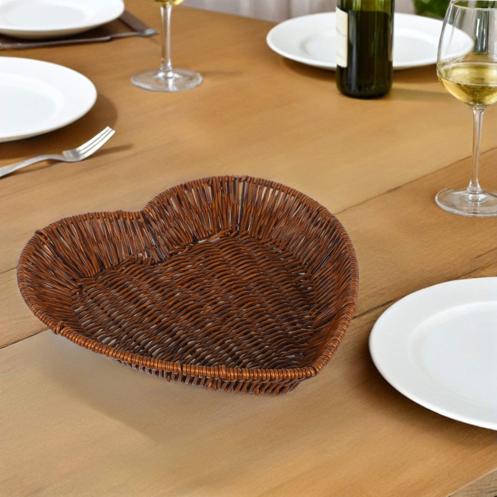 2pcs Heart Rattan Basket Woven - đánh giá và giá Food And Snacks For Picnic