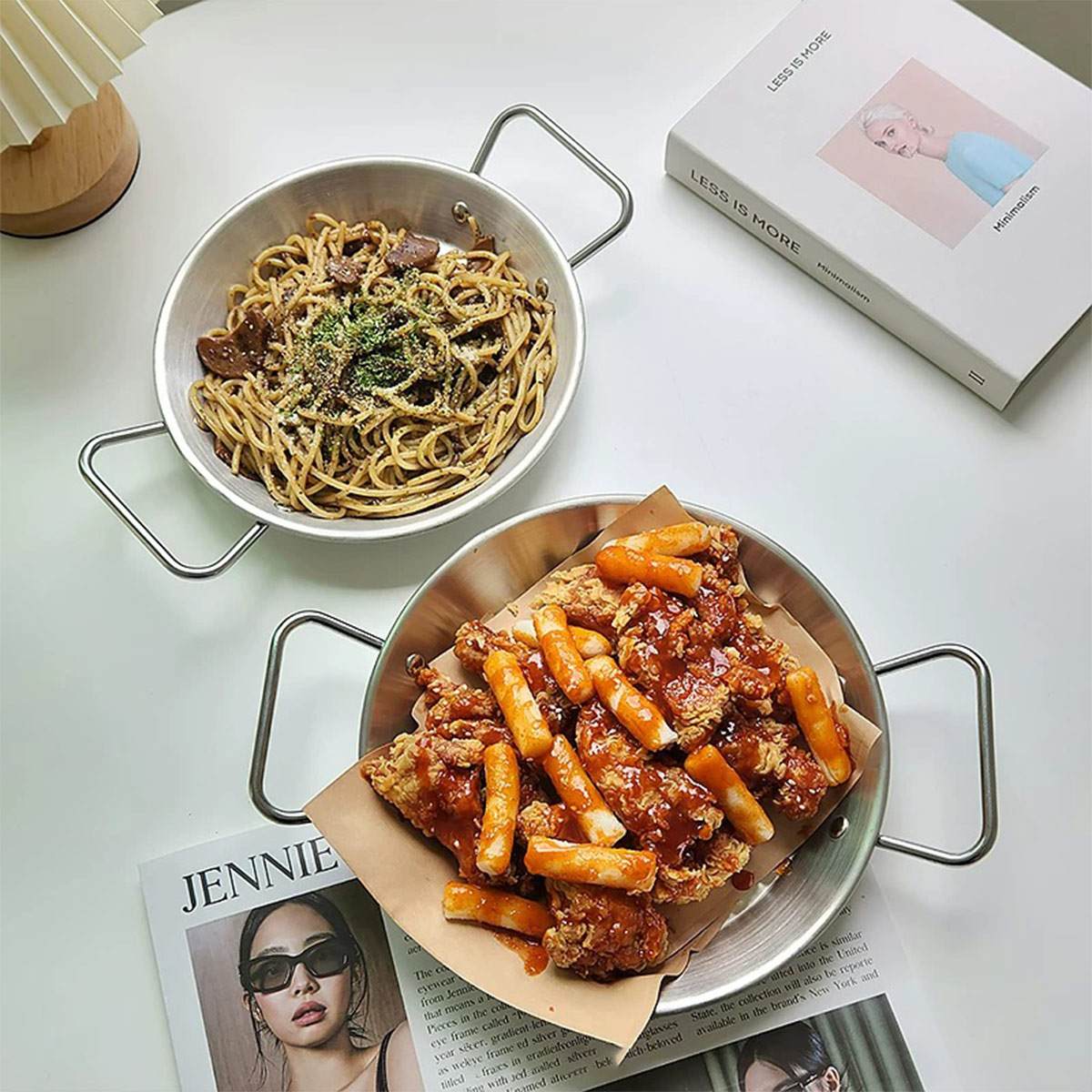 INS Stainless Steel Double-Han - đánh giá và giá Korean Food Snacks