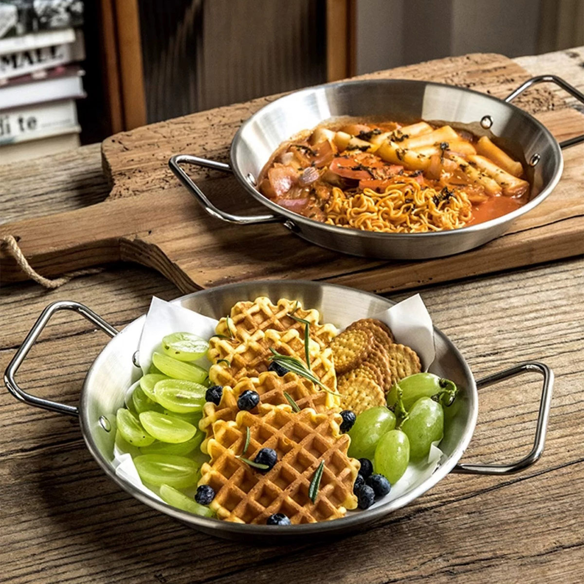 INS Stainless Steel Double-Han - đánh giá và giá Korean Food Snacks