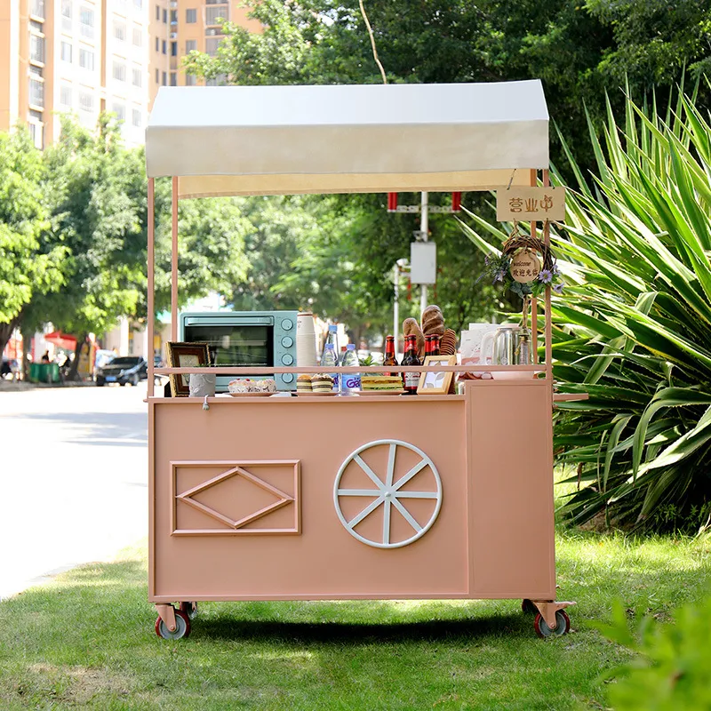 Mobile Hand Push Snack Cart Ou - đánh giá và giá Snacks Food Stall