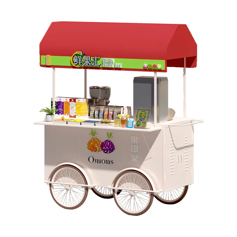 Portable Wrought Iron Food Car - đánh giá và giá Snacks Food Stall