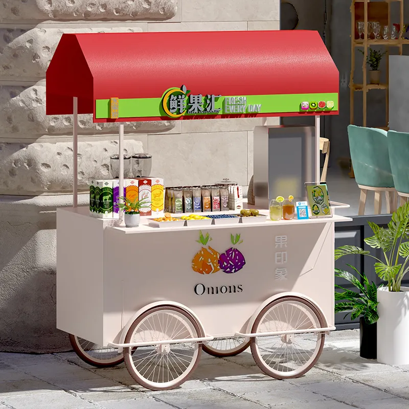 Portable Wrought Iron Food Car - đánh giá và giá Snacks Food Stall