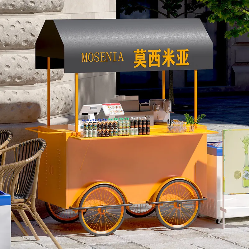 Portable Wrought Iron Food Car - đánh giá và giá Snacks Food Stall