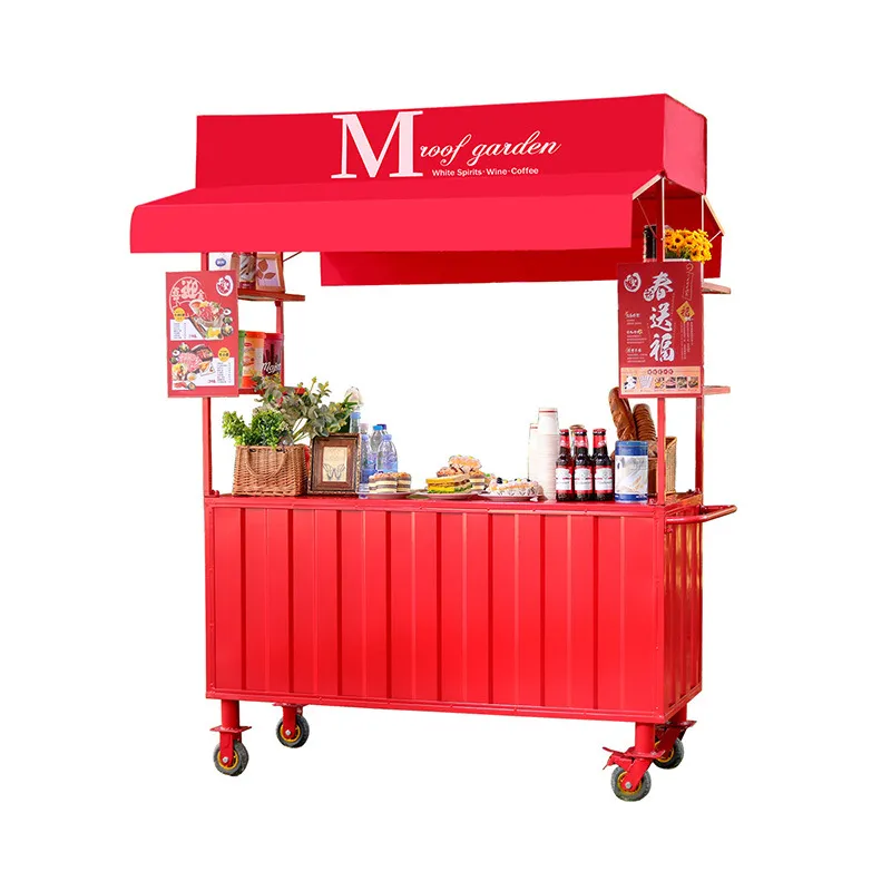 Wrought Iron Food Cart Outdoor - đánh giá và giá Snacks Food Stall